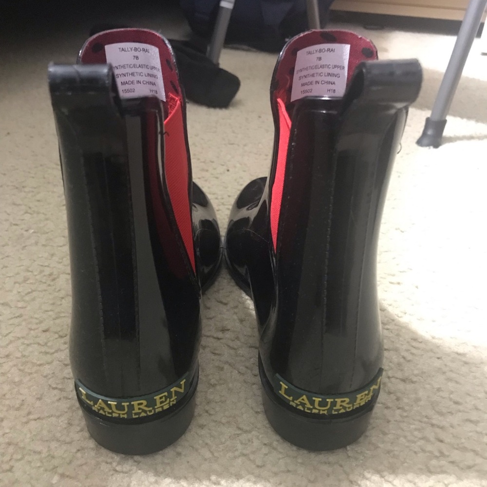 Woman's Polo Ralph Lauren rain boots Sz 7 US WOMAN